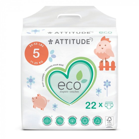 Ecologische luiers - Maat 5 - Junior 12+kg - 22 stuks Ecologische luiers - Maat 5 - Junior 12+kg - 22 stuks