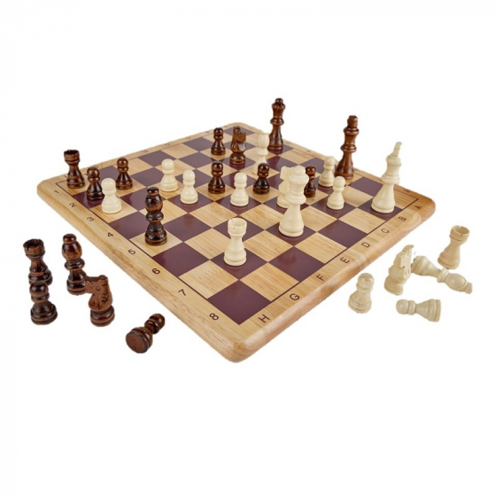 houten schaakspel 